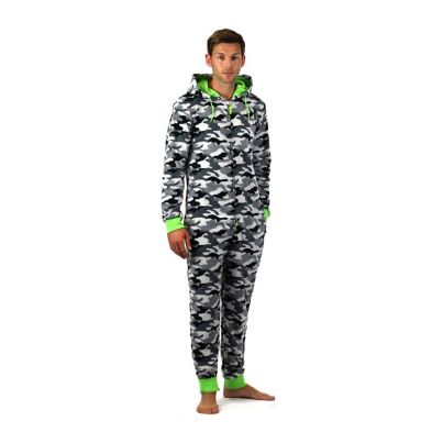 See more information about the Mens Camo Print Onesie With Hood Micro Fleece